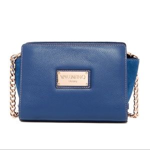 Mario Valentino Suede Leather crossbody Rose Gold